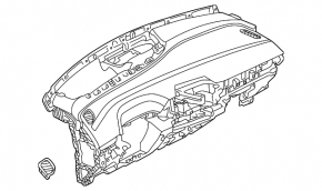 Торпедо передня панель без AIRBAG Volkswagen ID.4 23-26 чорна, тип 2