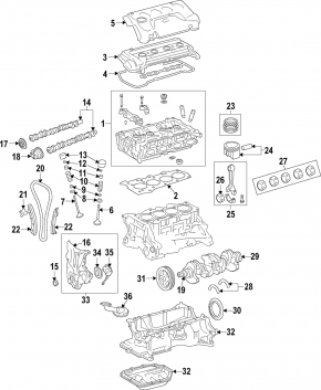 Коленвал Toyota Highlander 14-19 2.7 1ARFE