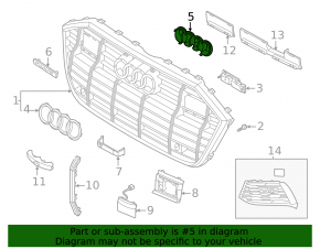 Эмблема значок решетки радиатора grill Audi A6 C8 19-23 под ночное видение