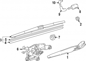 Форсунка омывателя задняя Mazda CX-90 24-26