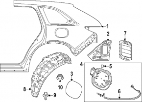 Підкрилок задній правий Mazda CX-90 24-26