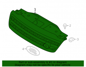 Грати радіатора grill Land Rover Discovery 17-20