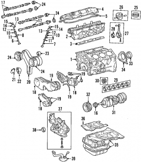 Блок цилиндров голый Lexus RX300 98-03 3.0 1MZ-FE