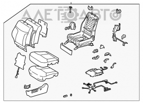 Сидіння водія Lexus ES300 ES330 без airbag, шкіра сіра
