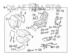 Водительское сидение Lexus ES300 ES330 без airbag