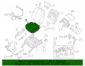 Пассажирское сидение Nissan Murano z52 15-16 без airbag, кожа черн