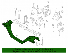 Балка подрамника передняя Porsche Cayenne 958 11-14 3.6
