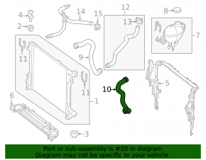 Патрубок охолодження нижній радіатор Mercedes W212 11-13 3.0d, обратка