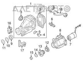 Кронштейн заднего редуктора Mazda CX-7 06-12