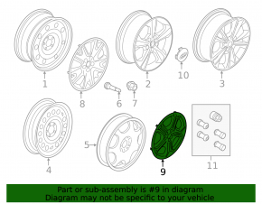 Колпак колесный R17 Ford Escape MK3 13-19 тип3