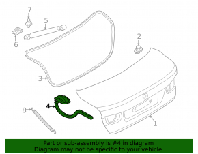 Петля крышки багажника правая BMW 3 F30 12-18