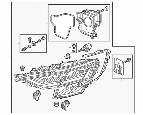 Фара передня ліва в зборі Audi Q8 19-26 LED, Matrix beam