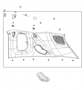 Обшивка арки верхня права Jeep Compass 19-26 чорна