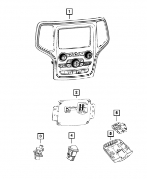 Climate Control Module Jeep Grand Cherokee 18-18