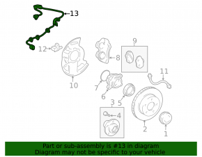 Провод датчика ABS передний правый Lexus GX460 10-23