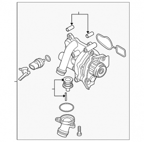 Помпа охлаждения Audi Q3 15-18 2.0T