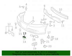 Накладка переднего бампера правый Lexus ES350 07-09 верхняя