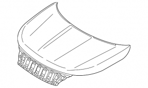 Капот голий Mitsubishi Outlander 22-26 сталь