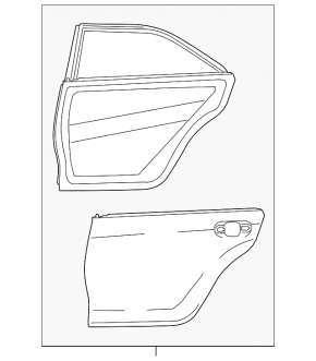 Дверь в сборе задняя левая Toyota Camry v55 15-17 usa