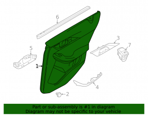 Обшивка двери карточка задняя правая Infiniti QX30 17-19 пластик и кожа беж, царапина