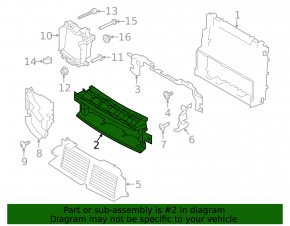 Дефлектор радиатора нижний Land Rover Range Rover Sport 13-17 дорест, 3.0, 5.0
