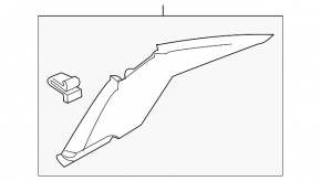 Накладка задней стойки правая Infiniti G25 G35 G37 4d 06-15