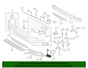Заглушка форсунки омывателя фары правая Audi A4 B8 13-16