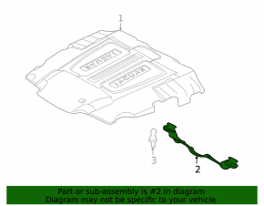 Кронштейн накладки двигателя Jaguar F-Pace X761 17-23 3.0t Supercharger