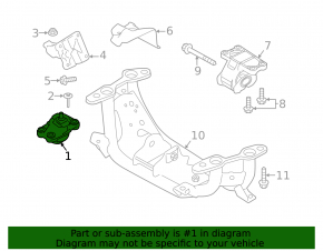 Подушка двигуна ліва Land Rover Range Rover 13-21 3.0, 5.0