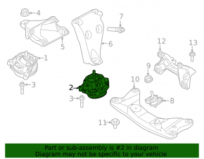 Подушка двигателя левая BMW 2 F22 14-16 N20, N26