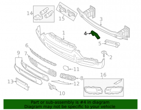 Крепление переднего бампера правое внутреннее BMW X5 E70 07-10