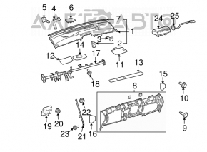 Торпедо передняя панель верхняя часть без AIRBAG Toyota Prius 20 04-09 под JBL