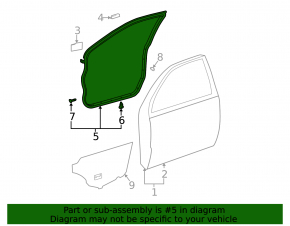 Уплотнитель двери задней правой Toyota Camry v30 2.4