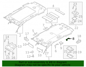 Ручка потолка задняя левая Hyundai Santa FE 19-23