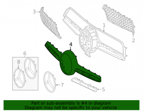 Накладка решетки радиатора grill Mercedes W167 GLE 350 24-26