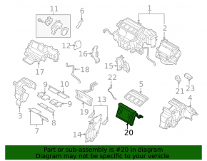 Испаритель Subaru Outback 15-16 с датчиком температуры