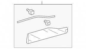 Накладка двери нижняя задняя правая Toyota RAV4 19-25 черный глянец