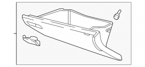 Перчаточный ящик, бардачок Honda Civic X FC 16-21 черный