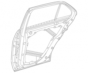 Дверь голая задняя правая Mercedes W167 GLE 350 450 20-26