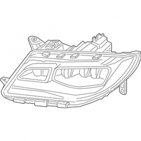 Фара передняя левая в сборе Lincoln MKZ 17-19 level 7, LED тип 2