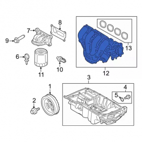 Коллектор впускной Ford Escape MK4 20-26 hybrid, plug-In
