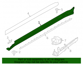 Порог правый BMW X5 G05 20-26 M model