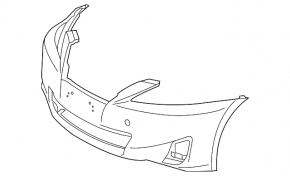 Бампер передній голий Lexus IS250 IS350 11-13
