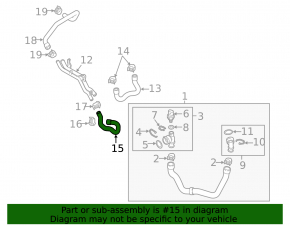 Патрубок охолодження нижній VW Beetle 13-17 1.8T, 2.0T