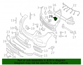 Кронштейн камеры переднего вида Mercedes W166 ML 13-15