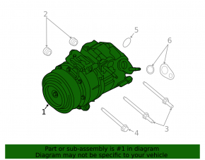 Компрессор кондиционера Ford Edge 15-18 3.5