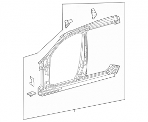 Стійка кузова центральна права Mercedes W167 GLE 350 450 20-26