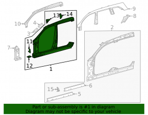 Стойка кузова центральная правая Mercedes W167 GLE 350 450 20-26