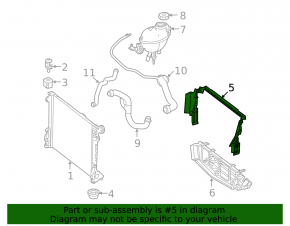 Дефлектор радиатора верхній Mercedes GLK-class X204 13-15 2.1d, 3.5
