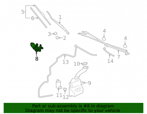 Mотор дворников очистителя Mitsubishi Galant 04-12